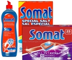 Viên Rửa Bát Somat 25 Viên + Muối Rửa Bát Somat 1,2 kg + Nước Làm Bóng Somat 750ml
