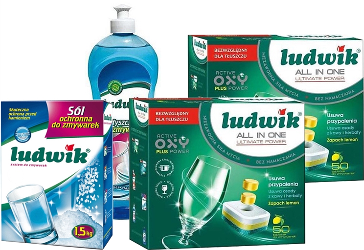 Viên Rửa Bát Luckwik 100 tabs + Nước làm bóng Ludwik 750ml + Muối Rửa Bát Ludwik 1,5kg