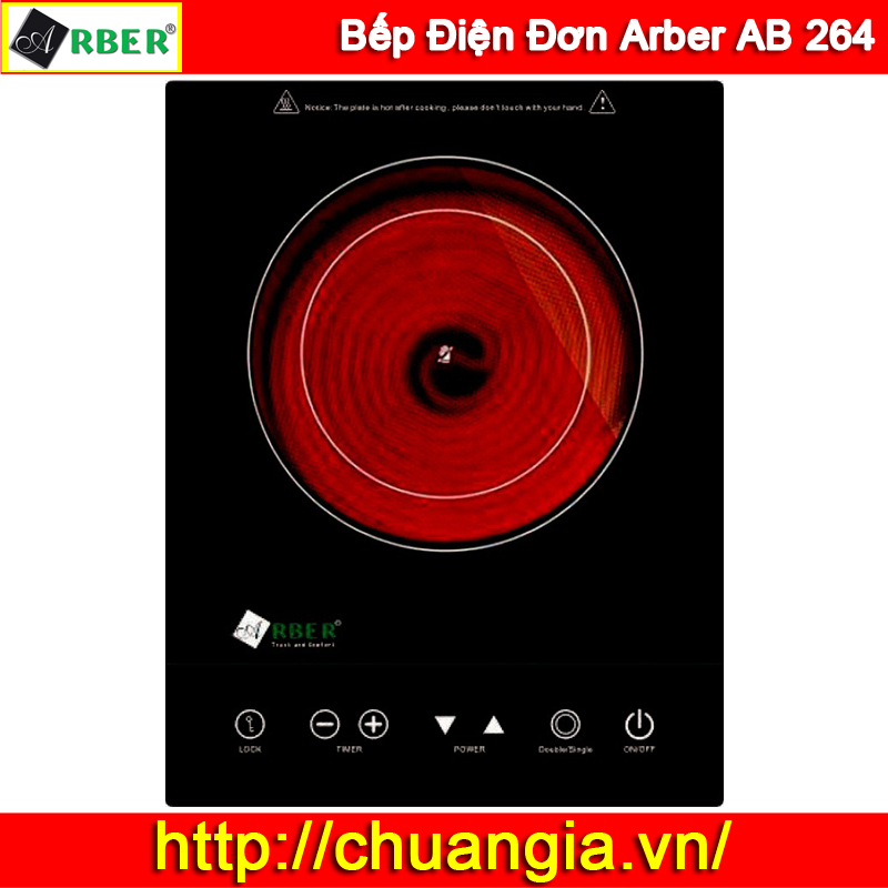 Bếp Điện Đơn Arber AB 264, bếp từ đôi, bếp hai từ, bếp từ nhập khẩu, kích thước bếp từ, bếp từ giá rẻ, bếp từ giá rẻ tại Hà Tĩnh, bếp từ giá rẻ tại Hà Nội, bếp từ giá rẻ tại Quảng Bình, bếp từ giá rẻ tại TP Hồ Chí Minh