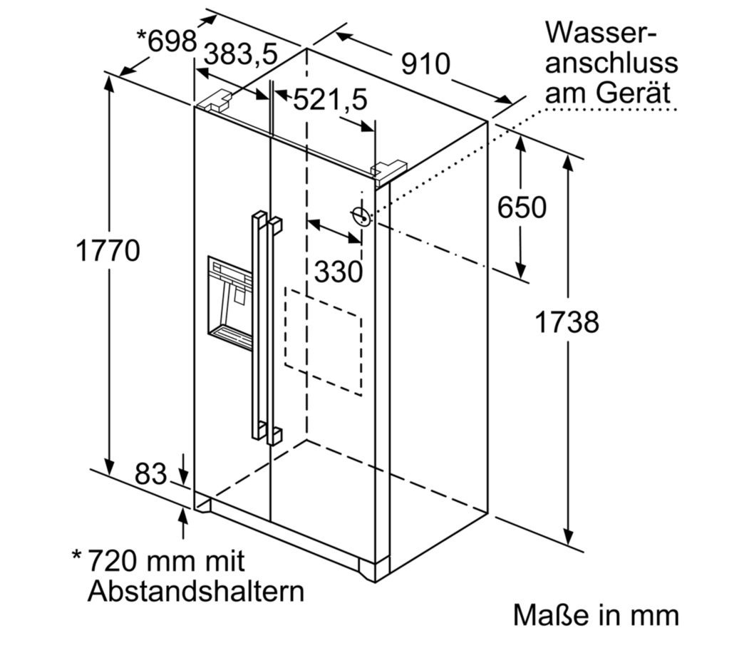 Tủ Lạnh Side By Side Bosch KAI90VI20G, tủ lạnh bosch kad90vb20, tủ lạnh bosch kag90ai20, tủ lạnh 2 cánh bosch, tủ lạnh bosch series 8, tủ lạnh side by side hitachi, tủ lạnh bosch kag90ai20g, tủ lạnh bosch kad92sb30