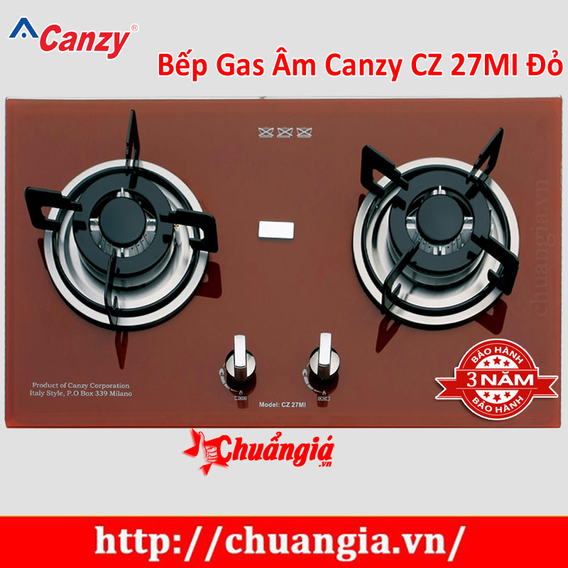 Bếp Gas Âm Canzy CZ 27MI Đỏ, Bếp gas âm Canzy, Bếp gas, bếp ga, bep ga, Bếp gas âm Canzy giá rẻ, Bếp gas âm Canzy giá rẻ tại Hà Nội, Bếp gas giá rẻ tại TPHCM, Bếp gas âm giá rẻ, chuangia.vn