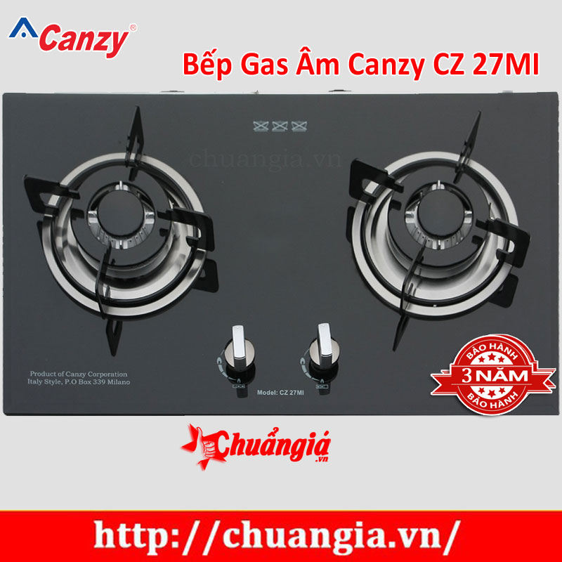 Bếp Gas Âm Canzy CZ 27MI Đen, Bếp gas âm Canzy, Bếp gas, bếp ga, bep ga, Bếp gas âm Canzy giá rẻ, Bếp gas âm Canzy giá rẻ tại Hà Nội, Bếp gas giá rẻ tại TPHCM, Bếp gas âm giá rẻ, chuangia.vn