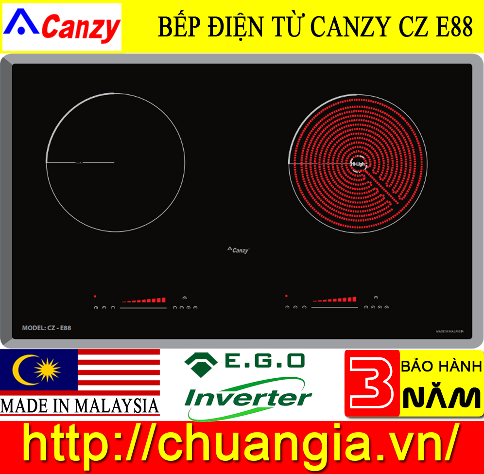 Bếp Điện Từ Canzy CZ E88, Bếp điện từ, bếp từ canzy cz-898i, đánh giá bếp từ canzy cz 898i, bếp từ canzy cz 86p, bếp từ canzy cz 702ip, bếp từ canzy cz 702ipa, bếp từ canzy cz 898l, bếp từ canzy cz 88si luxury, bếp từ canzy cz 061