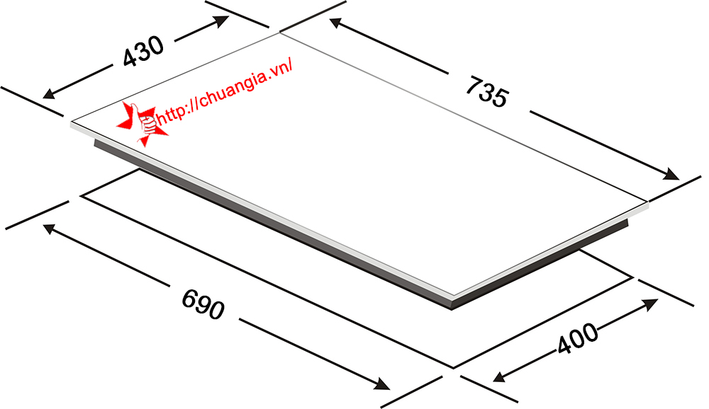 Kích thước Bếp Điện Eurosun EU-IF268S