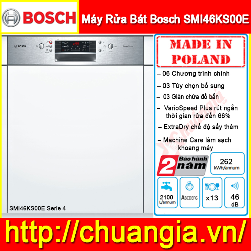 Máy rửa bát Bosch SMI46KS00E, máy rửa bát bosch, máy rửa bát bosch smi46ks01e, máy rửa bát bosch âm tủ, máy rửa bát bosch smi68ms07e, hướng dẫn sử dụng máy rửa bát bosch smi46ks01e, hướng dẫn sử dụng máy rửa bát bosch smi68ms07e, máy rửa bát bosch mới nhất, máy rửa bát bosch 9 bộ, máy rửa bát bosch smv46kx00e