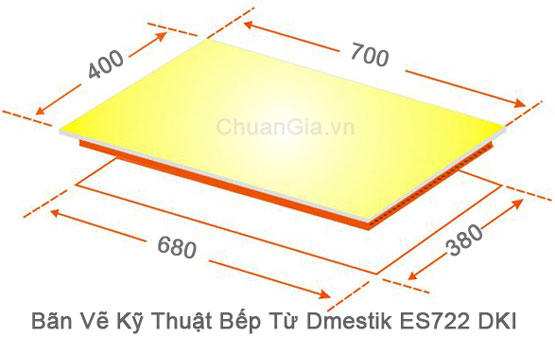 Thông số kỹ thuật Bếp hai từ D'mestik ES722 DKT