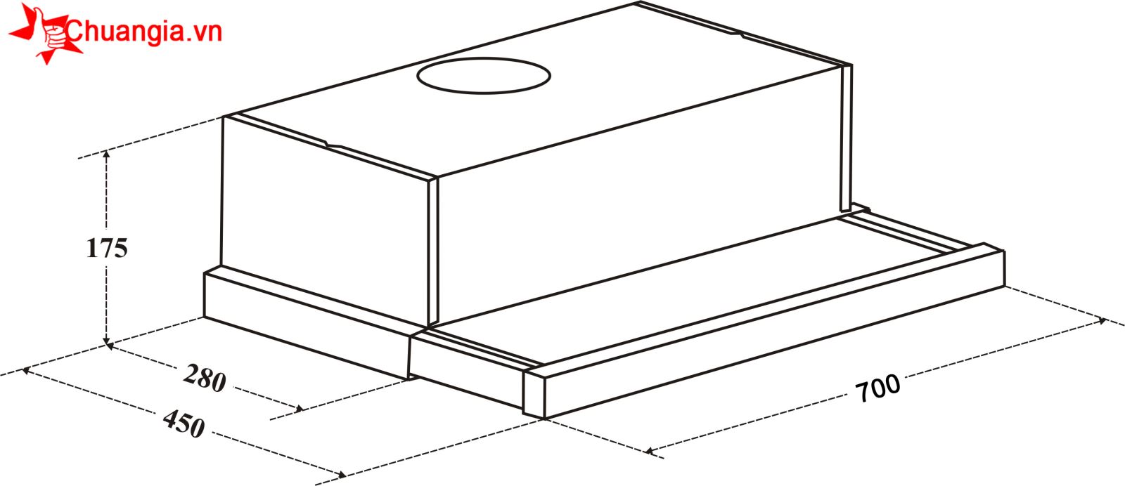 Hút Mùi Ân Tủ Pull Out Canzy CZ 7002SYP