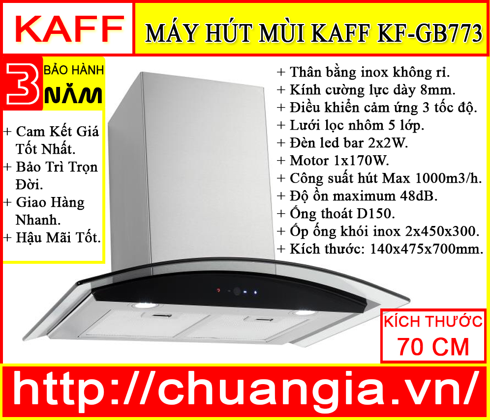 Nơi Bán Máy Hút Mùi Kaff KF GB773 Giá Rẻ Nhất Thị Trường, Máy Hút Mùi Kaff KF GB773, Máy hút mùi Kaff, Máy hút mùi Kaff giá rẻ tại TPHCM, Máy hút mùi giá rẻ, máy hút mùi, may hut mui