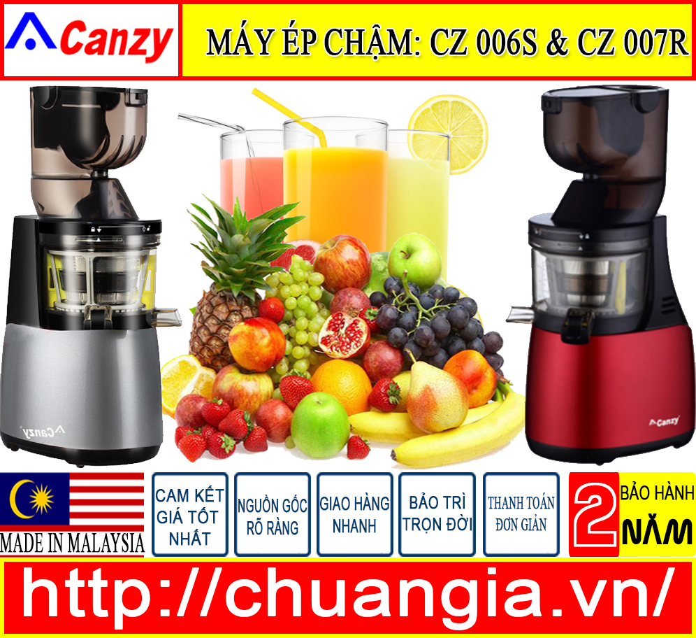 Máy Ép Chậm Canzy CZ 006S, máy ép chậm, máy ép chậm canzy, Máy Ép Chậm Canzy CZ 007R