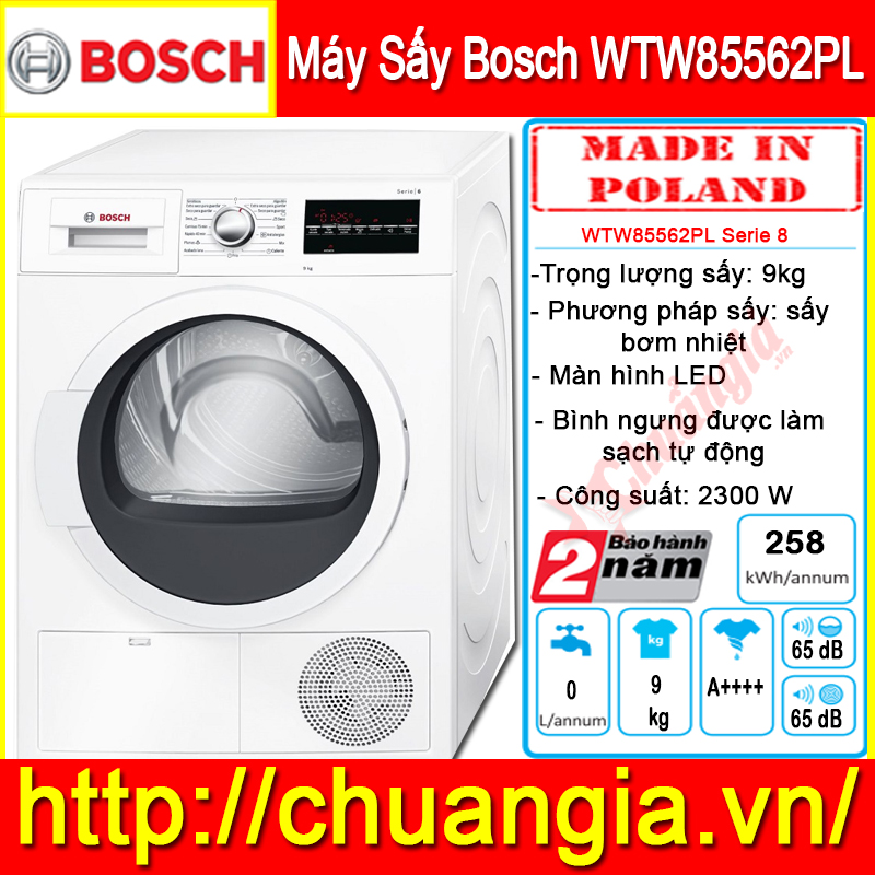 Nơi Bán Máy Sấy Quần Áo Bosch WTW85562PL, máy sấy bosch wtb86201sg, máy sấy quần áo bosch tphcm, máy sấy quần áo ngưng tụ bosch, máy sấy bosch wtw85460by, máy sấy quần áo bosch wts86516sg, hướng dẫn sử dụng máy sấy quần áo bosch, máy sấy bosch wtw85562pl