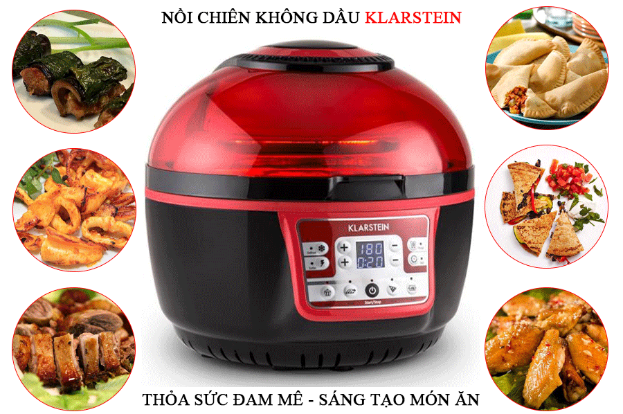 Nồi Chiên Không Dầu Klarstein, Nồi Chiên Không dầu, nồi chiên không dầu nhập khẩu, nồi chiên không dầu đức, Nồi chiên không dầu Klarstein 9L